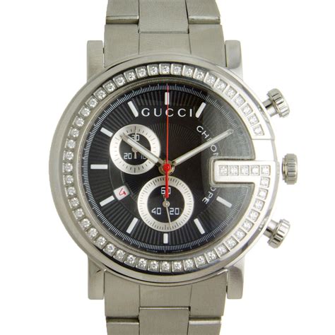 gucci 101m chrono diamonds.